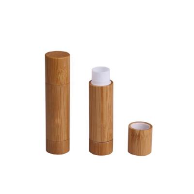 China Wholesale DIY lip tube cosmetic 5ml lip balm bamboo tubes/empty lipstick packaging/wooden lipstick container for sale