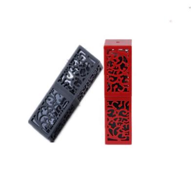 China Chinese style makeup vintage pierced plastic lipstick tubes/black cosmetic packaging tube/DIY custom empty lip gloss tube packaging for sale