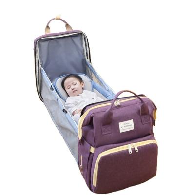 China With USB Portable Wholesale 3 in 1 Custom Printed Expandable Mommy Travel Backpack Baby Diaper Bags Baby Bag Set for sale