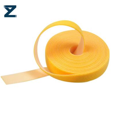 China Elastic Customized Bundle Double Sided Self Adhesive Nylon Velcro Logo Hook And Loop Tape Ties for sale