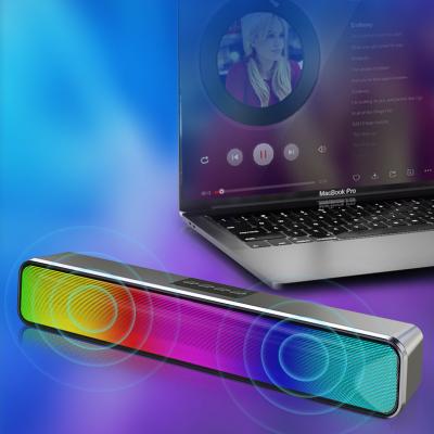 China Portable LED Flashing Light Noise 3DSoundbar Bluetooth Speakers Flashing Light Bars Sound Speakers for sale