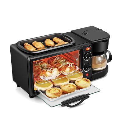 China Multifunctional Hotel Coffee Machine Oven And Frying Pan Integrated Electric 3 In 1 Breakfast Maker for sale