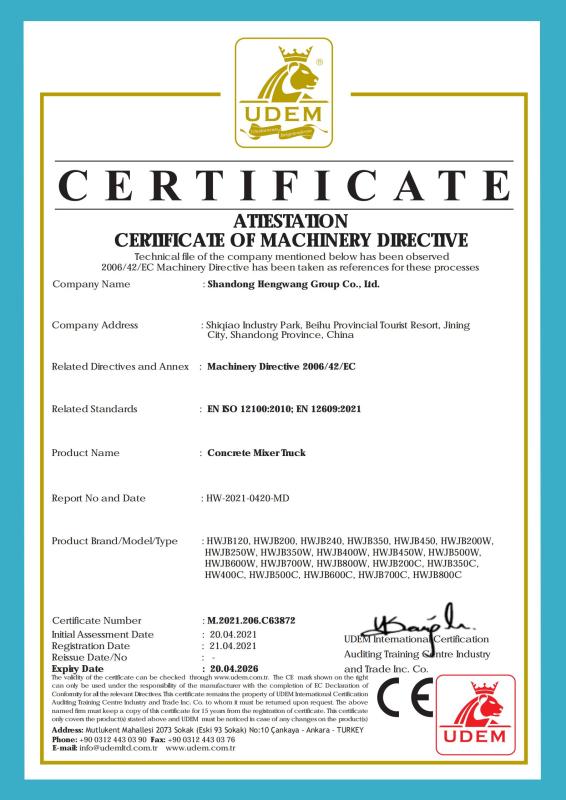 CE - Shandong Hengwang Group Co., Ltd.