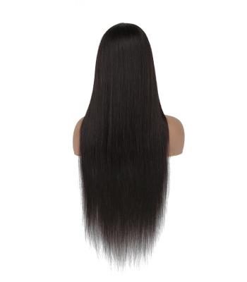 China Virgin Remy Lace Frontal Wigs Silky Straight Natural Black Wave Lace Small Knots Can Be Dyed And Curved 13*4 HD Lace Frontal Wig for sale