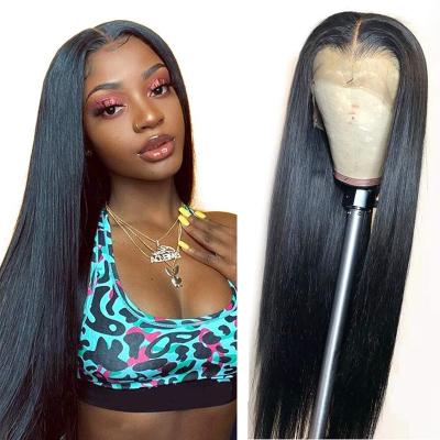 China Silky Straight Wave Lace Front Human Hair Wigs For Women Color 13x4 Straight HD Lace Frontal Hair Wigs Pre Plucked With Baby Hair Wigs for sale