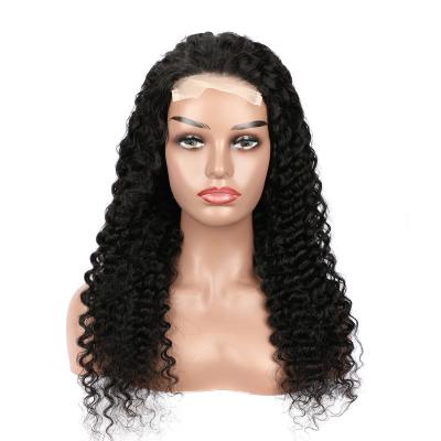 China Jerry Curl HD Sheer Deep Wave Pre Plucked 24 Density Brazilian Virgin 180% Wet And Wave Lace Closure Wigs Hair for sale