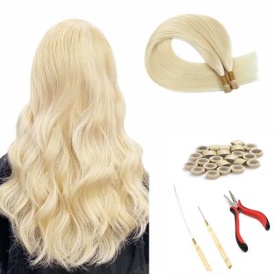 China Wholesale Ash Blonde Cold Fusion Highlights 100 Straight Tip Micro Link Hair Highlights I Tip Hair Extensions for sale