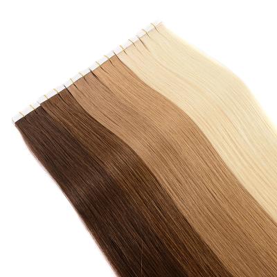 China Wholesale 100% Silky Straight Russian European Hair Extension 100% Silky Straight Mini Weft Skin Weft Skin Wave Tape In Hair Extensions for sale