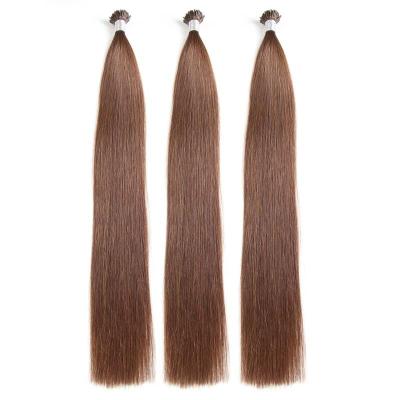 China Straight Russian Hair Extensions High Quality Pre Bonded Virgin I Tip Remy Hair Extensions 1g/pc Stick Tip Hair Extension for sale