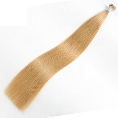 China Straight Virgin Russian Stick Tip Hair Extensions No Shedding Tangle Free I Tip Remy Hair Natural Prebonded Hair Extensions 100% for sale