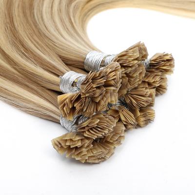 China Salon Quality Remy Human Hair Keratin Extensions Fusion Straight Hair Flat Tip Extensions Pre Bonded Flat Tip Hair Extensions for sale