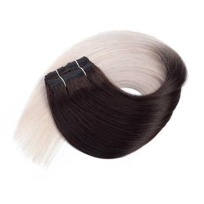 China Silky Straight Remy Hair Extensions Hot Sales High Quality Straight Full Head Cut In Hair Weft Extensions Cut In Hair Extensions for sale