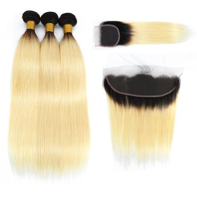 China Straight Brazilian Virgin Hair Vendors Free Sample Raw Bundles With Frontal Closure HD Hair Extensions Cuticle Aligned Hair Weaves for sale