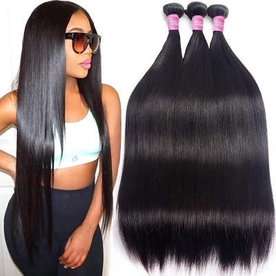 China Unprocessed 100% Body Wave Hair Bundles Weave Hair Extensions Double Weft Brazilian Straight Virgin Hair Bundles Strong for sale