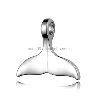 China 316L Stainless Steel Whale Tail Connectors Pendant Charms for DIY Bracelet or Necklace for sale