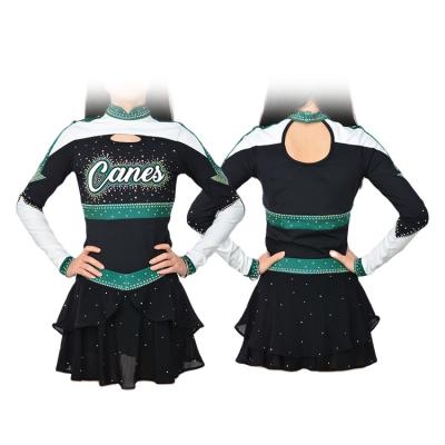 China Breathable Comfortable Girl Dance Dress Gradient Competition Performance Wear cheerleading uniform costumes for sale