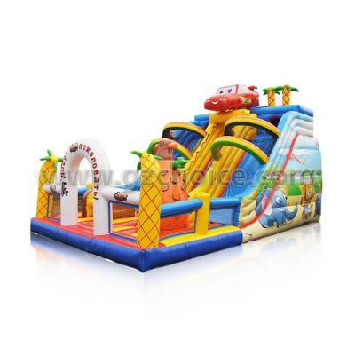 China Outdoor Inflatable Playground Slide Bounce House with Combo Blower Bouncer Jumper Kids Combo Moonwalk Commercial Castle for sale