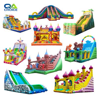 China 0.55mm PVC tarpaulin new arrival moonwalk slide inflatable dry slide for outdoor kids bounce inflatable slide for sale