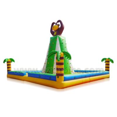 China Hot Selling Outdoor Playground Animal Oriented Monkey Inflatable Wall Climbing Inflatable Rock Climbing Wall for sale