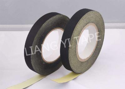 China Black / White Adhesive Cloth Tape , 105°C 0.18mm Heat Resistant Insulation Tape for sale