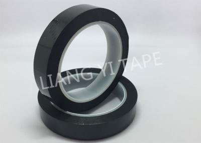 China Single Side Coated Black Electrical Tape , 2 Mils Polyester PET Film Flame Retardant Tape for sale