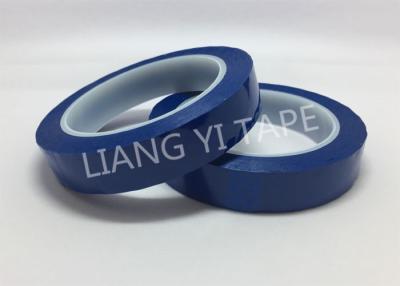 China High Performance Adhesive Polyester Tape , Flame Retardant Blue Insulation Tape for sale