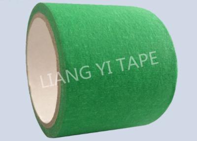 China Green Heat Resistant Insulation Tape , Crepe Paper Automotive Adhesive Tape for sale