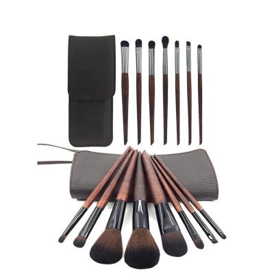 China Custom Logo 8pcs Private Label Stand Makeup Brush Smudge Brush Eyeshadow Wooden Base Handle Cosmetic Makeup Brush for sale