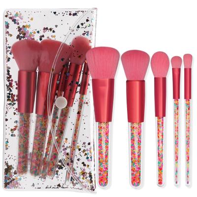 China Professional Portable Smudge Brush 5pcs Mini Makeup Brush Set Small Travel Makeup Brush Beauty Tools for sale