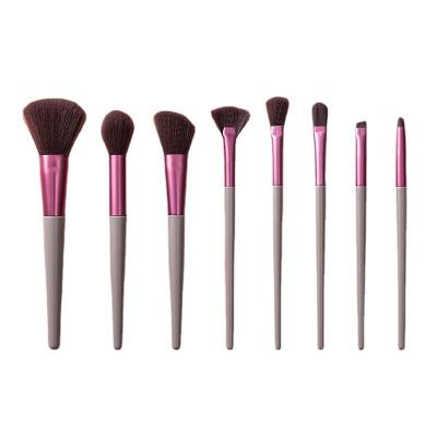 China High Quality Naked Travel Smudge Brush 8pcs Portable Professional Makeup Brush Vegan Makeup Brush Set for sale