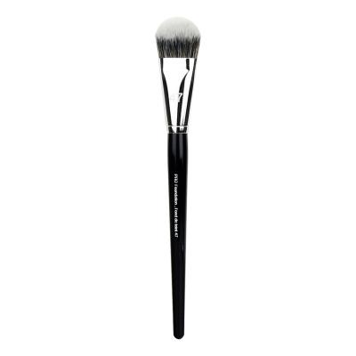 China Private Label Vegan Single Black Stain Brush Foundation Powder Brush High Density Base Brush Professional for sale