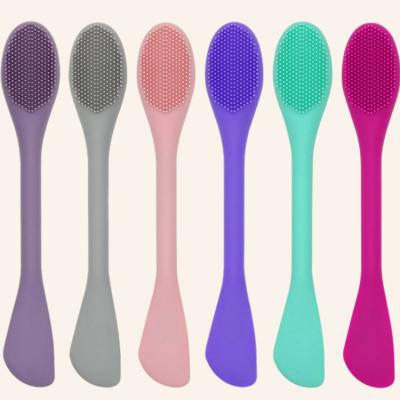 China Beauty Care Makeup Tools Liner Soft Mask Hair Brush Silicone Facial Cleansing Facial Cleanser Cosmetic Tools Rubber Safe Coating Brush for sale