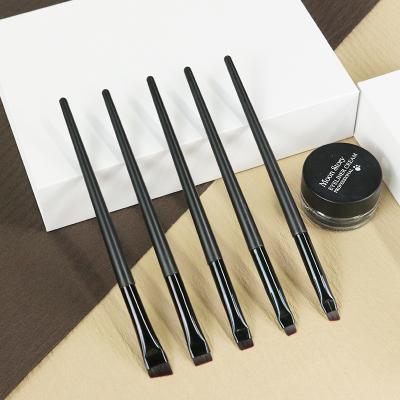 China Beauty Care Makeup Tools Wholesale Eyebrow Mascara Makeup Brushes Professional Synthetic Hair Angle Shape Brow Brushes Customize Eyeliner Brush for sale