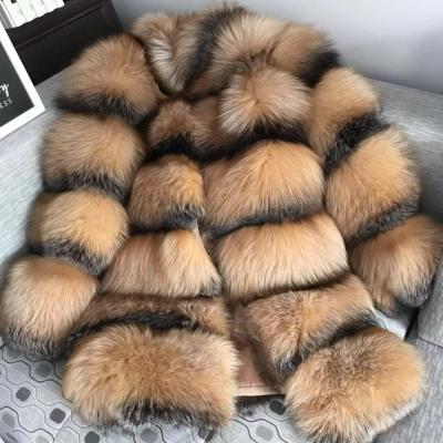 China Custom Made High Quality Winter Anti-shrink Warm Fabric Stylish Women Smudge Fur Coat for sale