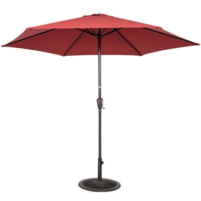 China Contemporary 10FT Patio Garden Market Table Umbrella Parasol With Crank for sale