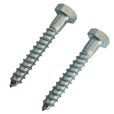 China HORSNESS Galvanized DIN571 Carbon Steel Hex Head Lag Screws for sale