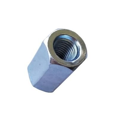 China Heavy Industry Carbon Steel Hex Coupling Nut / Connecting Hex Nut With DIN6334 Galvanized for sale