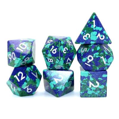 China Polyhedral Dice Set 7pcs 16mm Dice Set RPG Polyhedral Dice Custom Stone dnd for sale