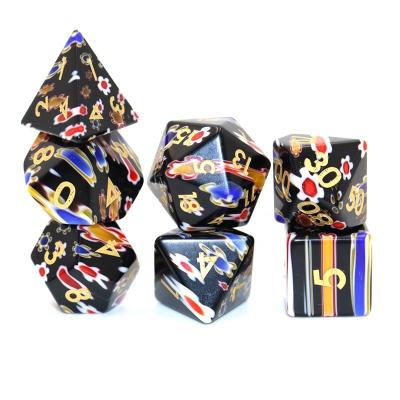 China Polyhedral Dies Set Custom 7pcs Dies Set dnd 16mm Polyhedral Gemstone Dice Set RPG for sale