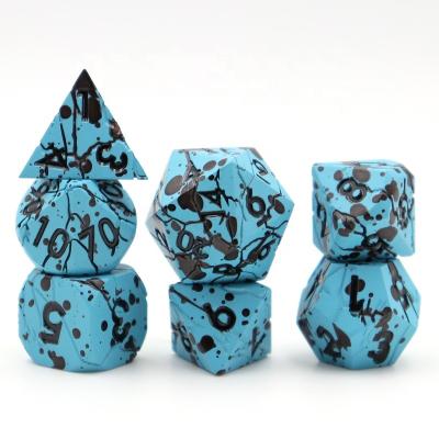 China Dice Set 7pcs Custom16mm Polyhedral Dice Set RPG D Metal Dnd RPG Polyhedral Board Game Customized Color Customized Packing Logo Zinc Alloy YS for sale