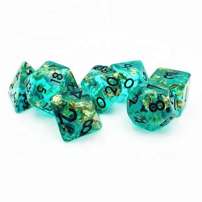 China Custom Dnd RPG Board Game Round RPG Dice Set Polyhedral Resin Dnd Dice Set for sale