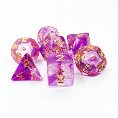 China Dnd Nebula Dice Polyhedral Dies DND Dice 16mm NC 10 4-20sides Acrylic Translucent Opp Bag Resin DND Games Guaranteed; GUA Round YSA-7 for sale