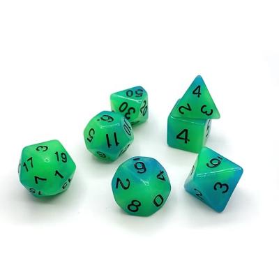 China Dnd Dies Glow Polyhedral Dnd Dies Dies Opp Bag Resin Dungeon and Dragon Acrylic DND 16mm NC 10 4-20sides sets Guaranteed; GUA Round YSA-4 for sale