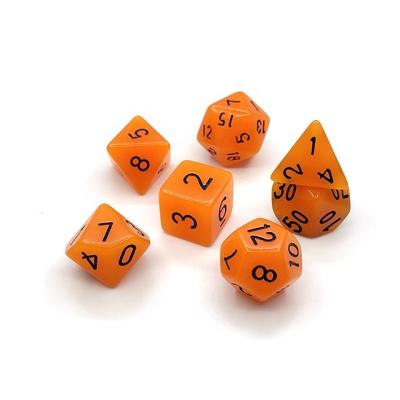 China Dnd Dice Dungeon and Dragon Glow Acrylic Dice Set for sale