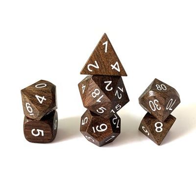 China Custom DND Games Polyhedral Dice Dungeon and Dragon Wood for sale