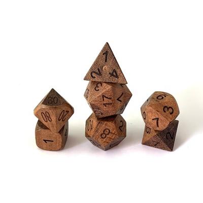 China Custom DND Games Dungeon and Dragon Polyhedral Dice Wood for sale