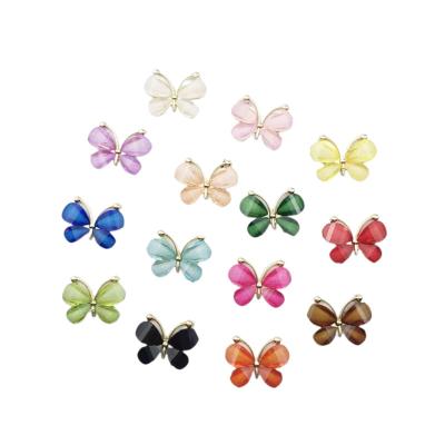 China Alloy case phone iPhone 13 pro butterfly kawaii crystal sticker maximum elegant jewelry small accessories set handmade diy material for sale