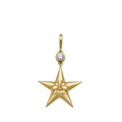 China 18k Gold Necklace Gioielli Five Fashion Personality Best Award Pointed Star Diamond Pendant Has A Unique Personality for sale