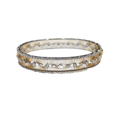 China Diamond boutique lace gioielli 18K gold bangle fashion vintage jewelry outdoor fashion luxury bangle models for sale