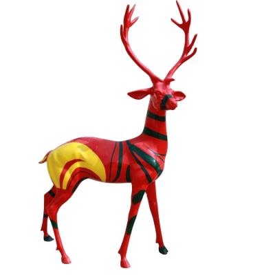 China Modern Outdoor Europe Garden Decoration Life Size Deer Statue Sculpture For Fashion Decoration for sale